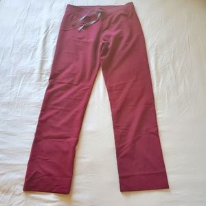 NWOT Figs Burgundy Livingston Scrub Pants (Medium Tall)